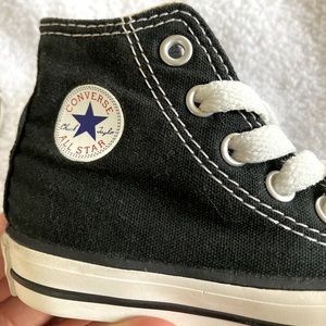 Converse black with white -size 4 baby